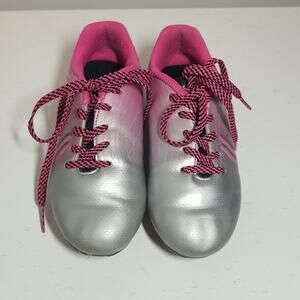 DSG Little Girls Pink and Silver Soccer Cleats